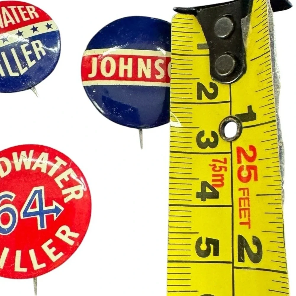 Vintage 1964 Goldwater Miller & Johnson Presidential Campaign Buttons Lot of 5‎